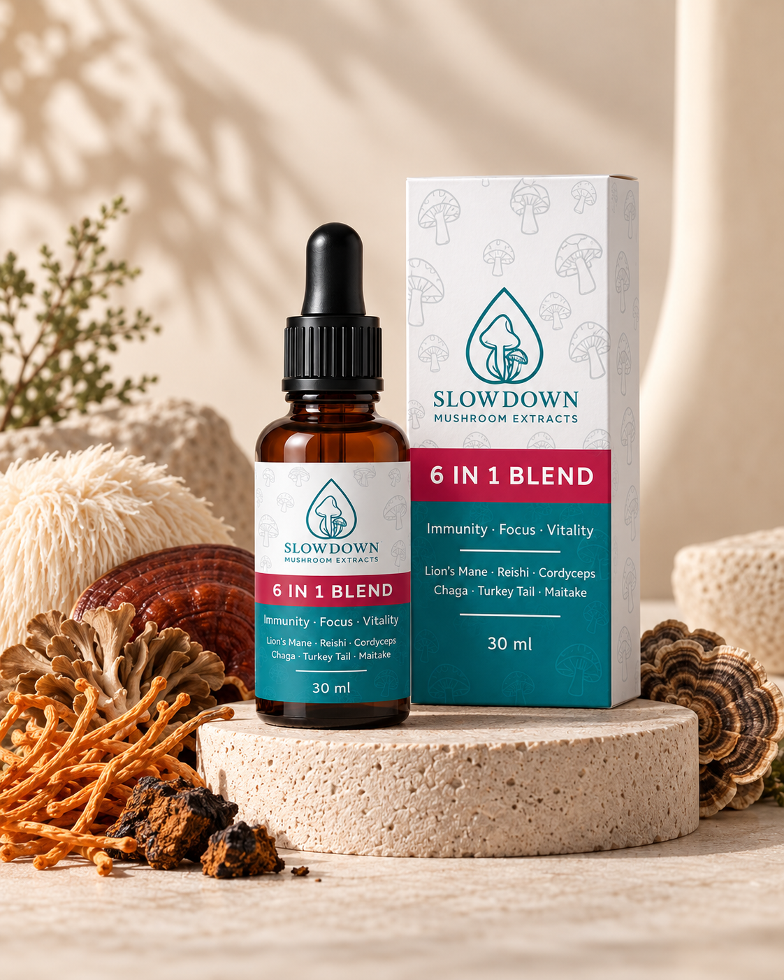 Slowdown 6-in-1 Mushroom Blend 30 ml